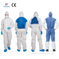Stock microporous SMS type 5 6 Disposable Chemical Coverall PPE Suit